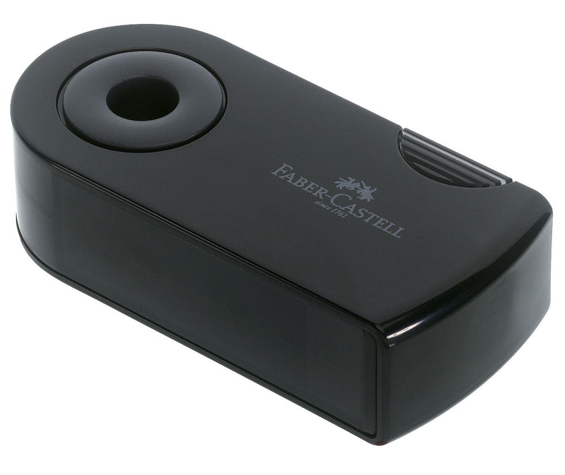 Ascuțitoare Plastic Dublă Sleeve cu Container Neagră Faber-Castell