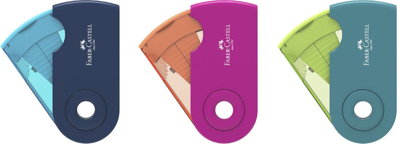 Ascuțitoare Plastic Dublă Sleeve Trend 2019 cu Container Faber-Castell