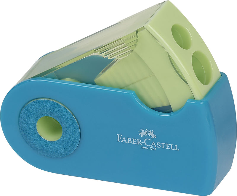 Ascuțitoare Plastic Dublă Sleeve Trend 2019 cu Container Faber-Castell