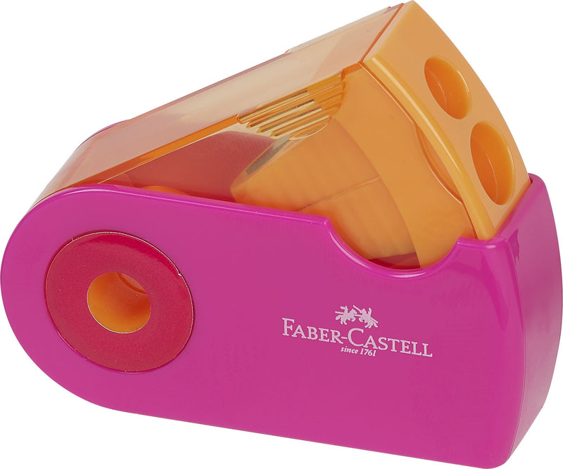 Ascuțitoare Plastic Dublă Sleeve Trend 2019 cu Container Faber-Castell