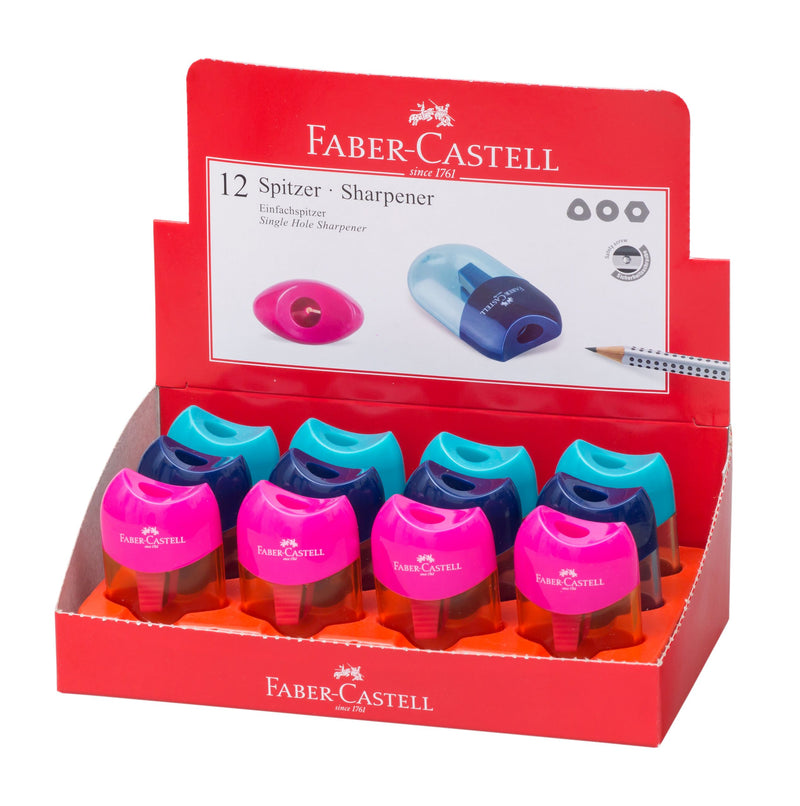 Ascuțitoare Plastic Simplă Apple Trend 2019 cu Container Faber-Castell