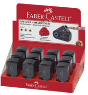Ascuțitoare Plastic Simplă Sleeve-Mini cu Container Neagră Faber-Castell