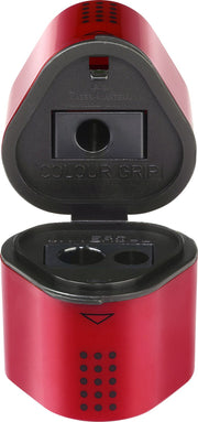 Ascuțitoare Triplă Plastic Grip 2001 cu Container Roșu/Albastru Faber-Castell