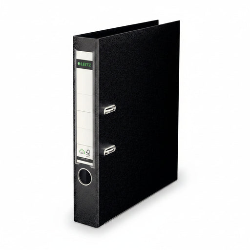Biblioraft Plastifiat 5 cm 180° Negru marca Leitz pentru organizarea și arhivarea documentelor