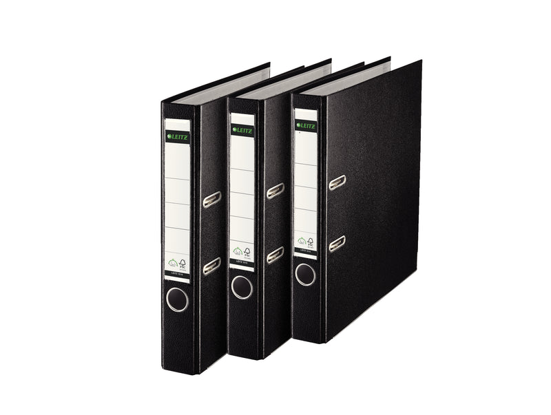 Biblioraft Plastifiat 5 cm 180° Negru - Leitz