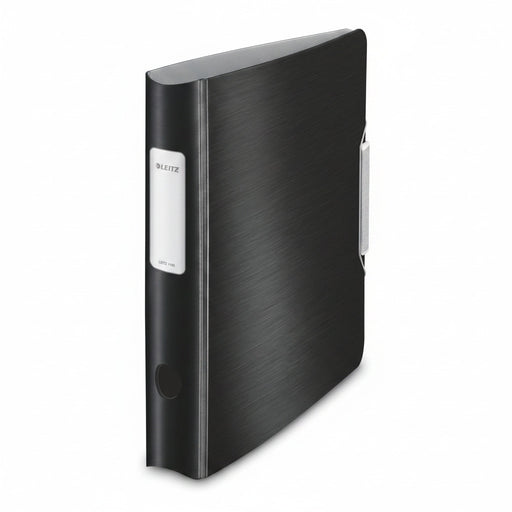 Biblioraft Plastifiat 5 cm 180° Negru Satin Active Style marca Leitz pentru organizarea și arhivarea documentelor