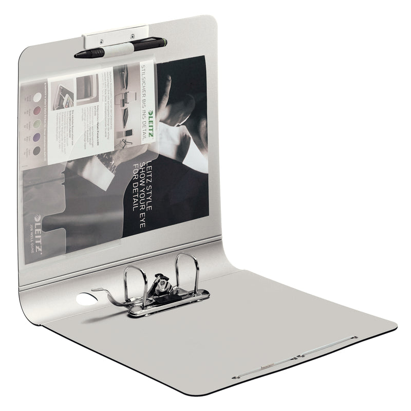 Biblioraft Plastifiat 5 cm 180° Negru Satin Active Style - Leitz