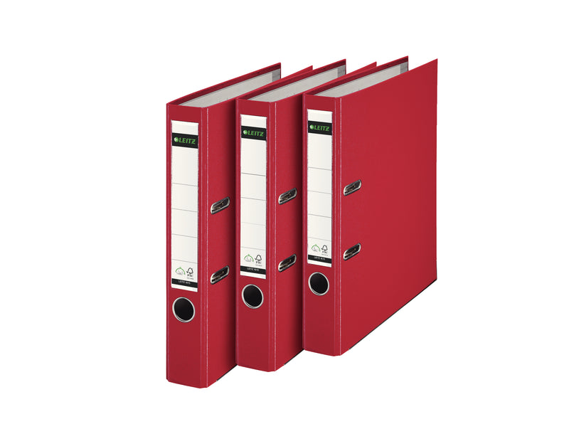 Biblioraft Plastifiat 5 cm 180° Roșu - Leitz