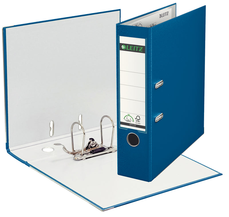 Biblioraft Plastifiat 8 cm 180° Albastru - Leitz