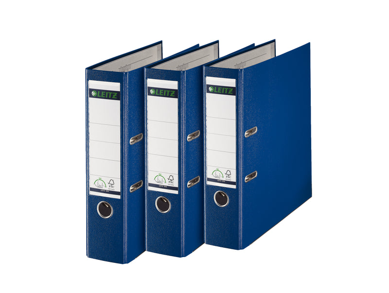 Biblioraft Plastifiat 8 cm 180° Albastru - Leitz