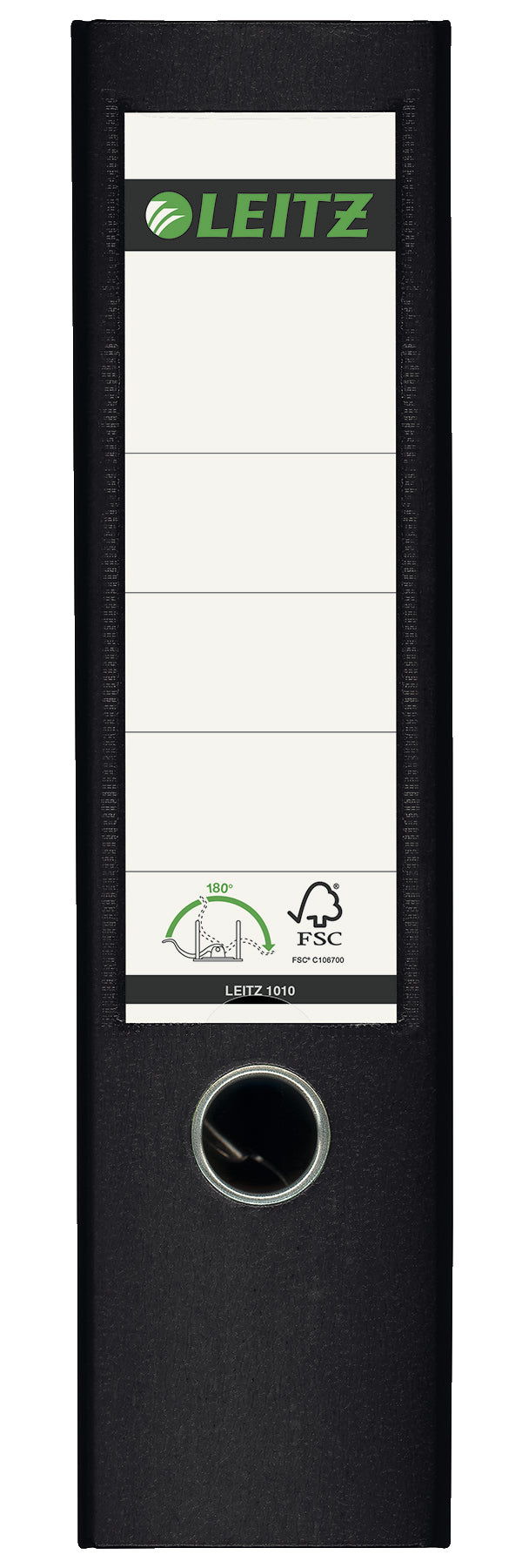 Biblioraft Plastifiat 8 cm 180° Negru - Leitz
