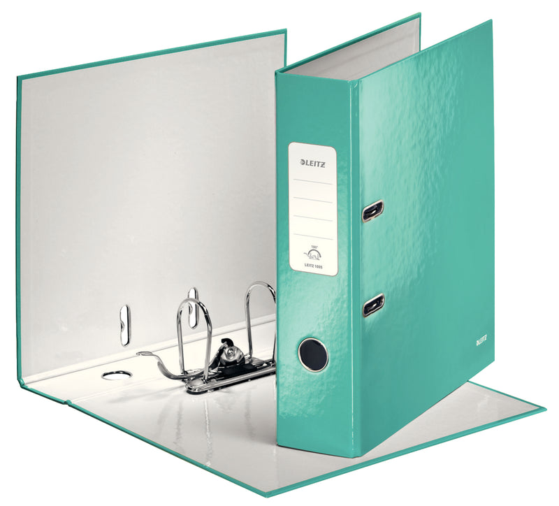 Biblioraft Plastifiat 8 cm Turcoaz Metalizat WOW - Leitz