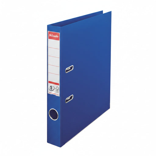 Biblioraft Plastifiat int-ext 5 cm Albastru Nr.1 Power marca Esselte pentru organizarea și arhivarea documentelor