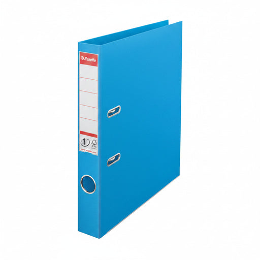 Biblioraft Plastifiat int-ext 5 cm Cyan Nr.1 Power marca Esselte pentru organizarea și arhivarea documentelor