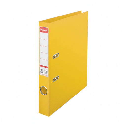 Biblioraft Plastifiat int-ext 5 cm Galben Nr.1 Power marca Esselte pentru organizarea și arhivarea documentelor