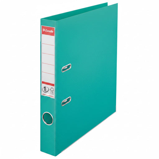 Biblioraft Plastifiat int-ext 5 cm Turcoaz Nr.1 Power marca Esselte pentru organizarea și arhivarea documentelor