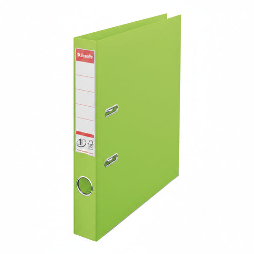 Biblioraft Plastifiat int-ext 5 cm Verde Vivida Nr.1 Power marca Esselte pentru organizarea și arhivarea documentelor