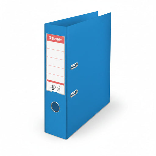 Biblioraft Plastifiat int-ext 7.5 cm Albastru Vivida Nr.1 marca Esselte pentru organizarea și arhivarea documentelor