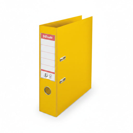 Biblioraft Plastifiat int-ext 7.5 cm Galben Nr.1 Power marca Esselte pentru organizarea și arhivarea documentelor