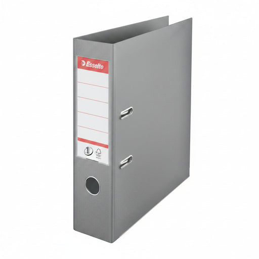 Biblioraft Plastifiat int-ext 7.5 cm Gri Nr.1 Power marca Esselte pentru organizarea și arhivarea documentelor