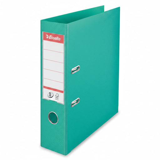 Biblioraft Plastifiat int-ext 7.5 cm Mentă Nr.1 Power marca Esselte pentru organizarea și arhivarea documentelor