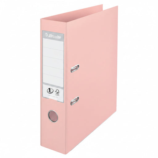 Biblioraft Plastifiat int-ext 7.5 cm Piersică Nr.1 Power marca Esselte pentru organizarea și arhivarea documentelor