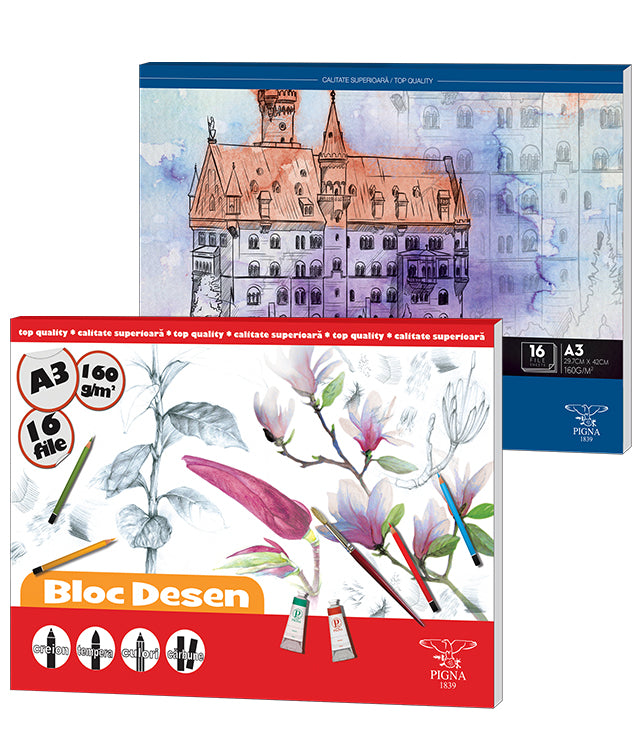 Bloc de Desen A3 160 g 16 File Pigna