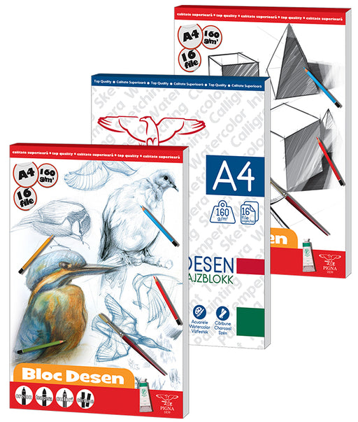 Bloc Desen A4 160 g 16 Coli Pigna