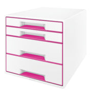 Cabinet 4 Sertare Alb/Roz Wow Leitz - LEITZ