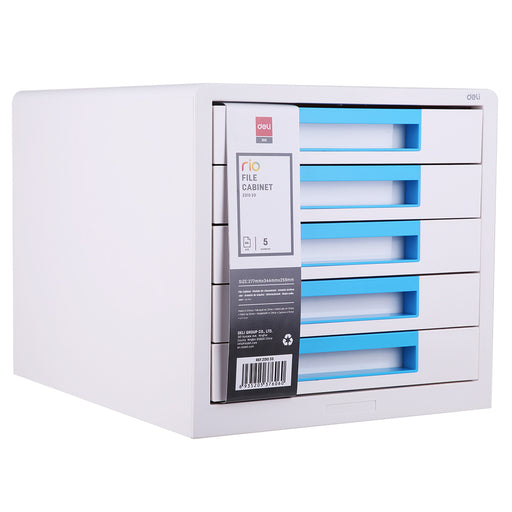 Cabinet 5 Sertare Alb/Bleu Deli - DELI