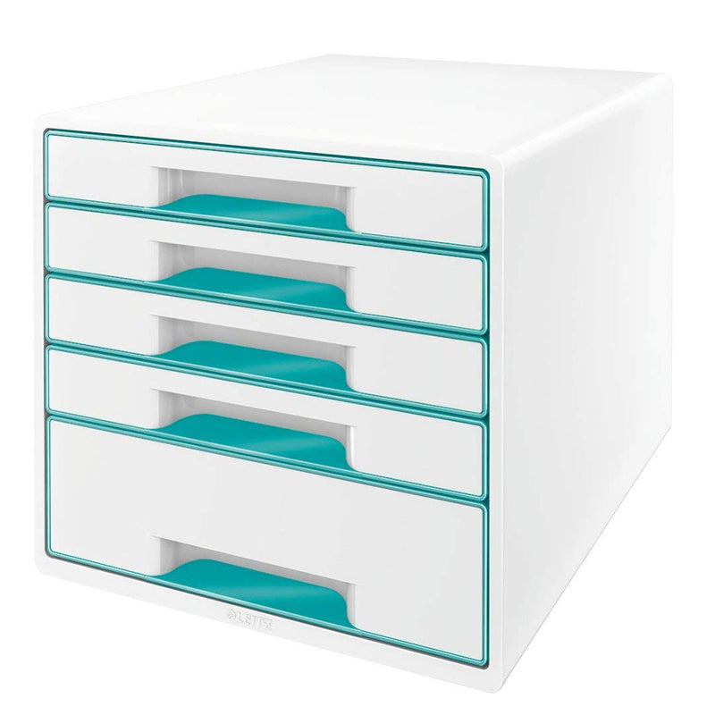 Cabinet 5 Sertare Alb/Turcoaz Wow Leitz - LEITZ