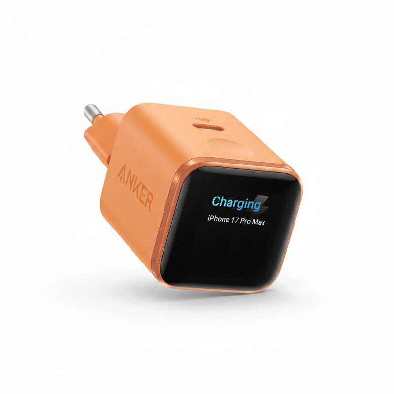 Încărcător Rețea Nano Smart Display 45W USB-C Portocaliu - Anker