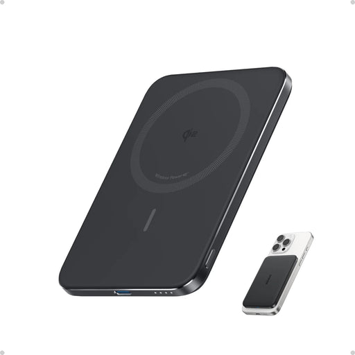 Baterie Externă Nano MagGo 5000mAh 15W Magnetică Wireless Negru Anker