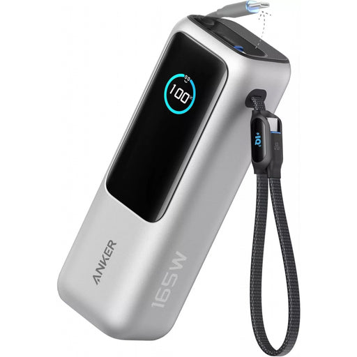 Baterie Externă 25000mAh 165W Cabluri USB-C Încorporate Argintiu Anker
