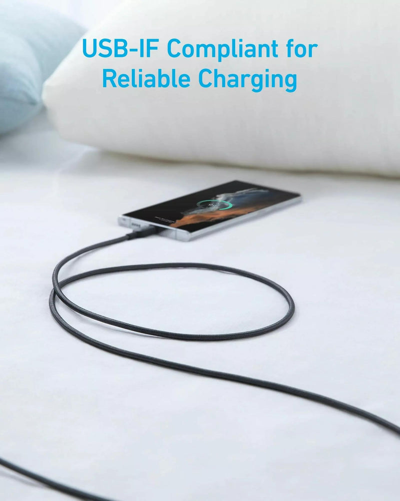 Cablu 322 USB-C la USB-A 1.8m Negru - Anker