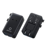 Adaptor Priza Universal Anker Nano Travel 5-in-1 20W 2x USB-C negru - imagine produs