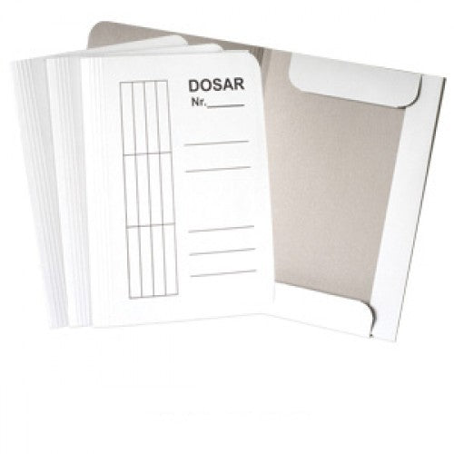 Dosar carton alb duplex 230g, plic Generic pentru organizarea și arhivarea documentelor