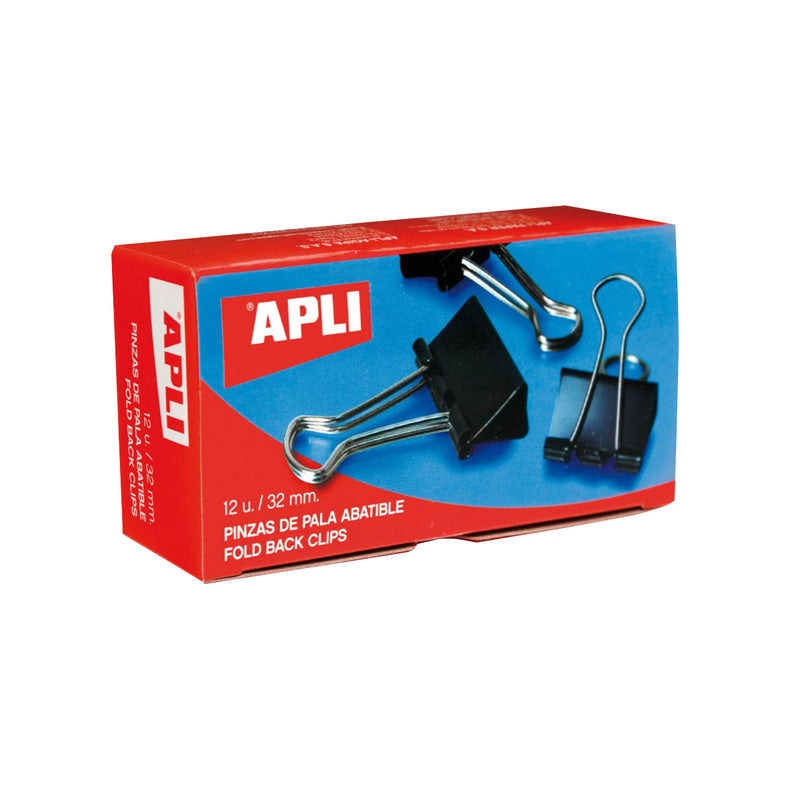 Clipsuri Metalice 19 mm Negre 12 buc - Apli