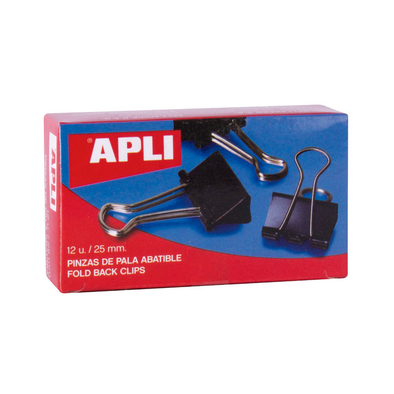Clipsuri Metalice 25 mm Negre 12 buc - Apli