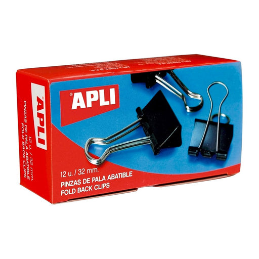 Clipsuri Metalice 32 mm Negre 12 buc - Apli
