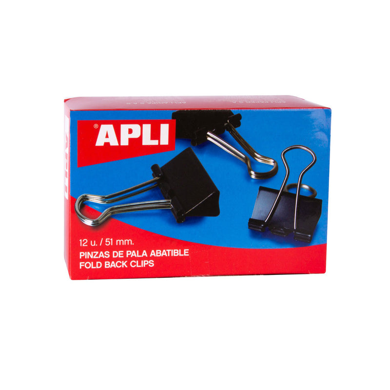 Clipsuri Metalice 51 mm Negre 12 buc - Apli