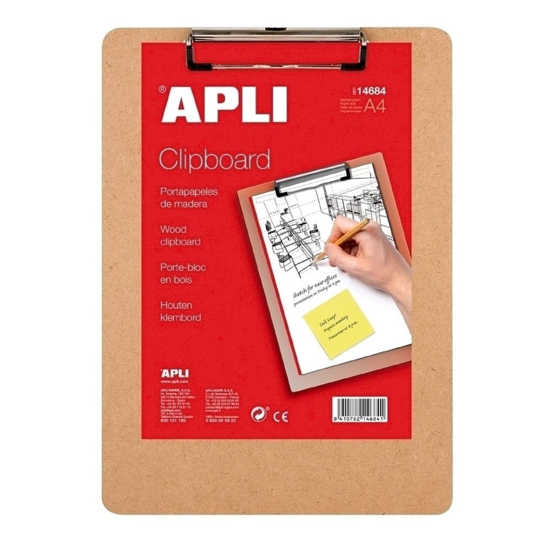 Clipboard Simplu A4 Lemn marca Apli cu clemă metalică pentru fixarea documentelor