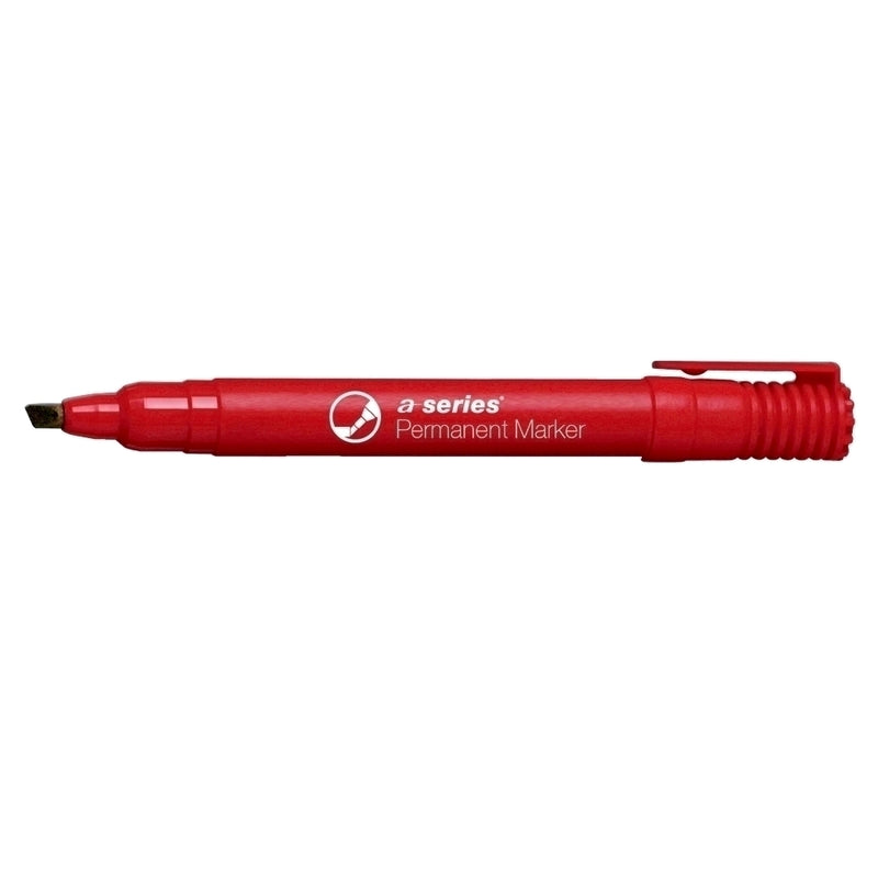 Marker Permanent Vârf Teșit 2-5 mm Roșu - A-Series