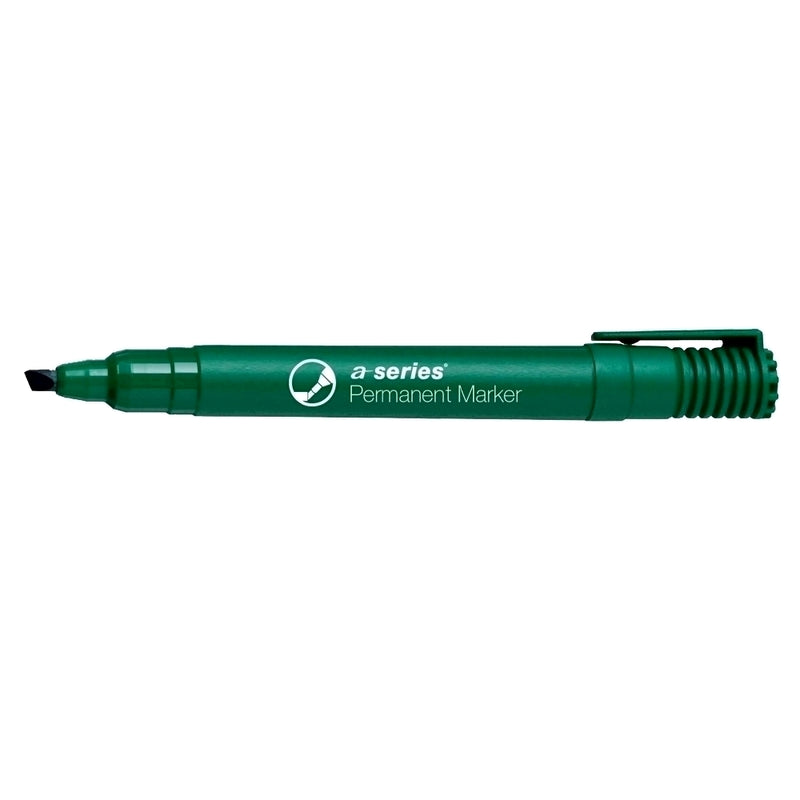 Marker Permanent Vârf Teșit 2-5 mm Verde - A-Series