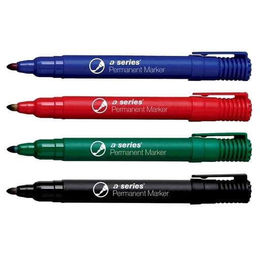 Marker Permanent Varf Rotund 2 mm 4 Culori/Set - A-Series - imagine produs