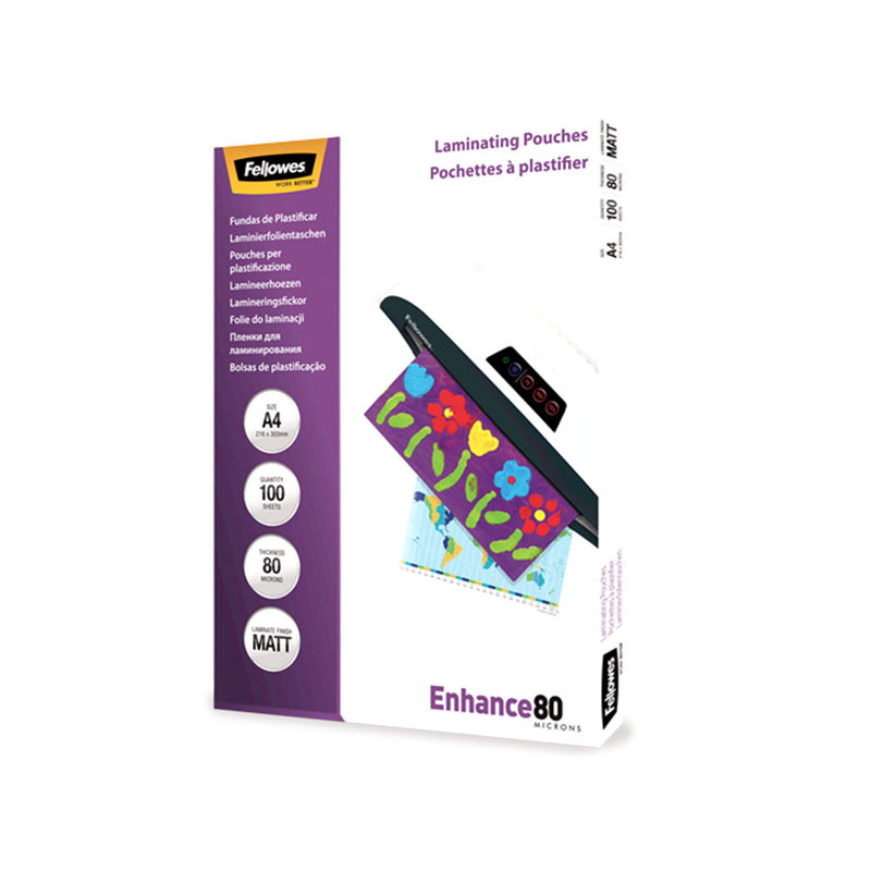 Folie Laminare Mată A4 80 microni 100 buc - Fellowes