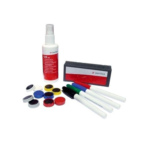 Set Accesorii pentru Tablă cu Markere, Burete, Spray și Magneți - A-Series