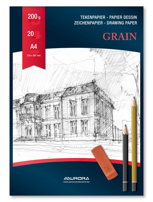 Bloc Desen Grain A4 200 g 20 File Aurora