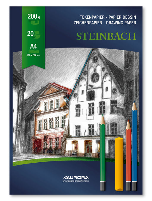 Bloc Desen Steinbach A4 200 g 20 File Aurora