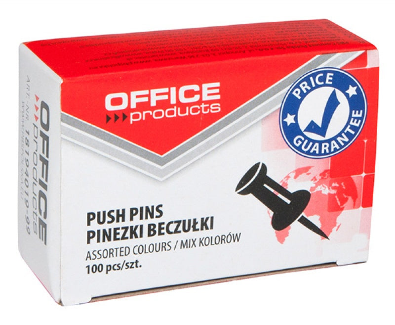 Ace pentru Panou de Plută 23 mm Culori Asortate 100 buc - Office Products